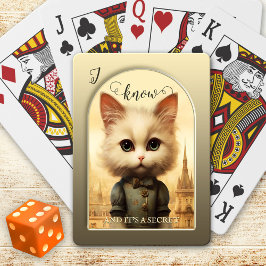 Baraja De Cartas Humor oscuro de gato Steampunk