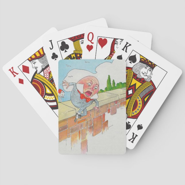 Baraja De Cartas Humpty Dumpty en la pared madre de oca rima de gua (Reverso)