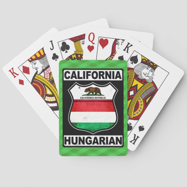 Baraja De Cartas Húngaro-Estadounidense de California (Reverso)