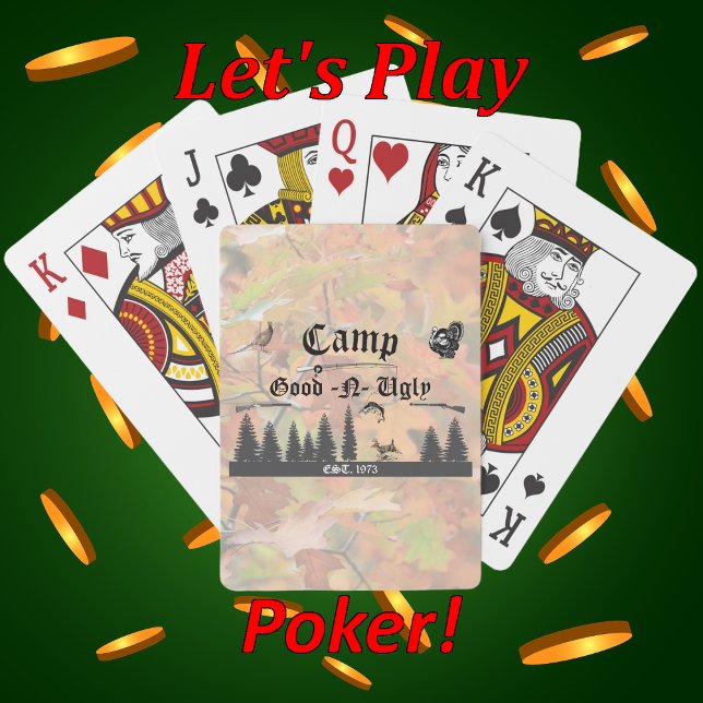 Baraja De Cartas Hunting Cabin Woodland Scenes Camp Name (Subido por el creador)