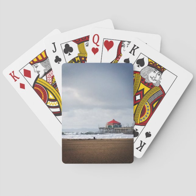 Baraja De Cartas Huntington Beach Pier, CA (Reverso)