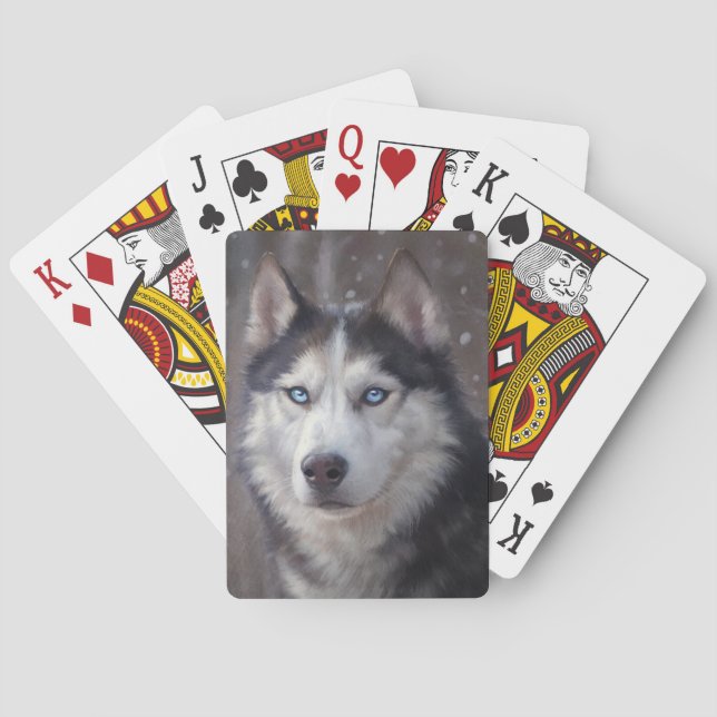 Baraja De Cartas Husky Siberian (Reverso)