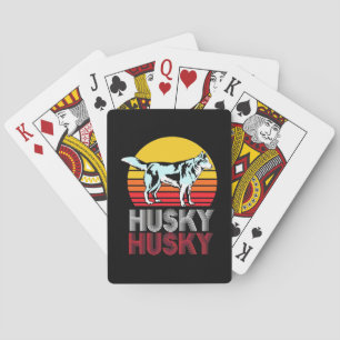 Baraja De Cartas Husky Siberian Retro Vintage