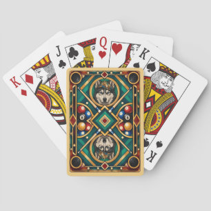 Baraja De Cartas Husky Siberiano, Mosaico Geométrico