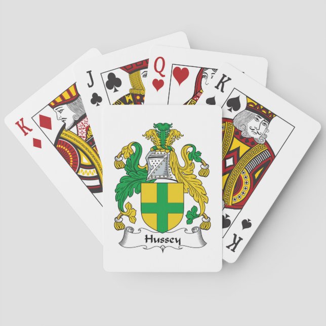Baraja De Cartas Hussey Family Crest (Reverso)