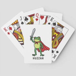 Baraja De Cartas Huzzah Frog Knight Cita graciosa de meme