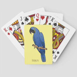 Baraja De Cartas Hyacinth macaw bird cartoon illustration