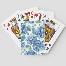 Baraja De Cartas Hydrangea Blues | Patrón de flores de flores de ac