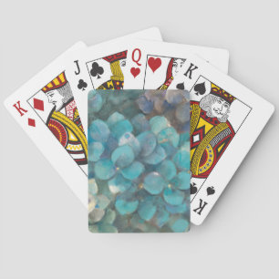 Baraja De Cartas Hydrangea de la turquesa