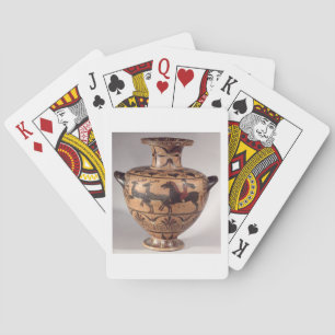 Baraja De Cartas Hydria, cazando escena, Griego arcaico, figura