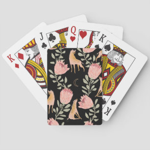 Baraja De Cartas Hyena y Protea: Patrón de cosecha oscura
