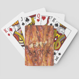 Baraja De Cartas I Eat Bacon Text with Background