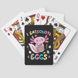 Baraja De Cartas I Eatsolotl Huevos Rabbit Axolotl Bunny Easter