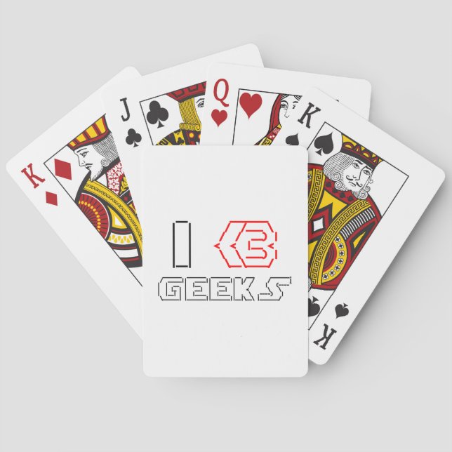 Baraja De Cartas I Heart Geeks ASCII ART (Reverso)