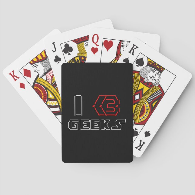 Baraja De Cartas I Heart Geeks ASCII ART (Reverso)