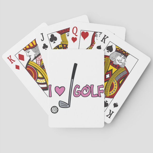 Baraja De Cartas I Heart Golf (Reverso)