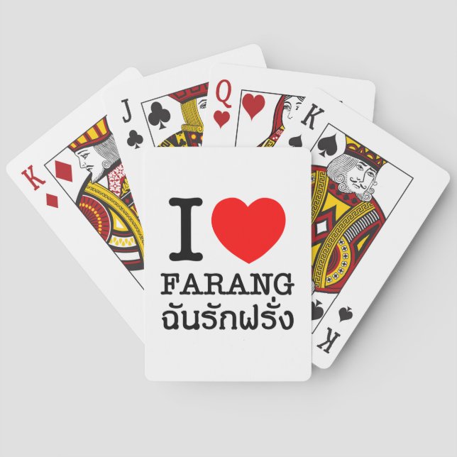 Baraja De Cartas I Heart (Love) Farang (Reverso)