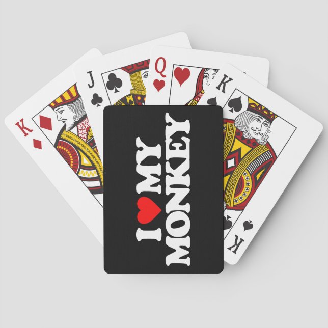 BARAJA DE CARTAS I LOVE MY MONKEY (Reverso)