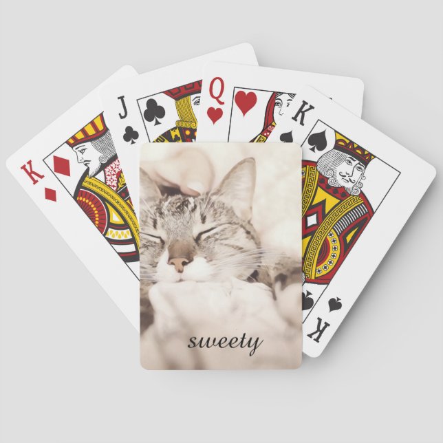 Baraja De Cartas I love my sweet little cat photo (Reverso)