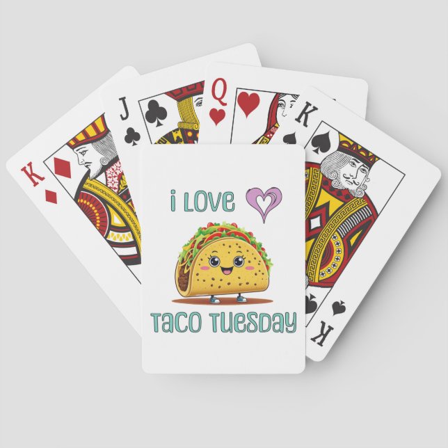 Baraja De Cartas I Love Taco Tuesday (Reverso)