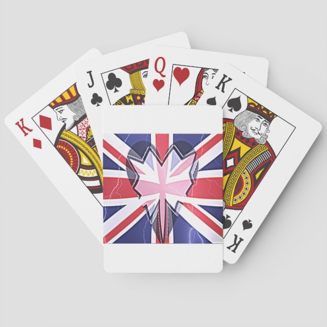 Baraja De Cartas "I love UK" Art Print (Reverso)