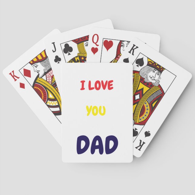 Baraja De Cartas I Love you dad Elegant and Modern  (Reverso)