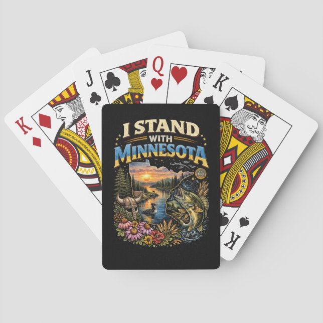 Baraja De Cartas I Stand With Minnesota (Reverso)