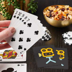 Baraja De Cartas Icono de cámara de cine Equipo de cine minimalista