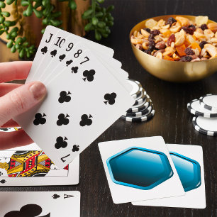 Baraja De Cartas Icono de hexágono azul brillante geométrico modern