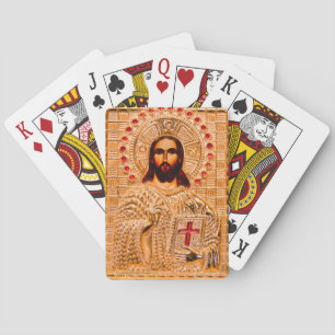 Baraja De Cartas Icono de oro del Jesucristo