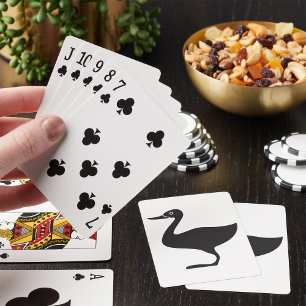 Baraja De Cartas Icono de pato negro
