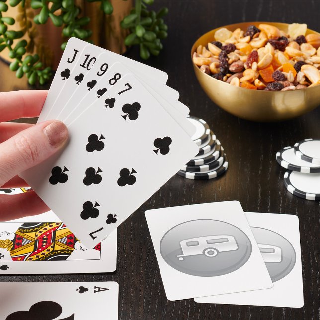 Baraja De Cartas Icono de remolque de campamento plateado RV minima (Subido por el creador)