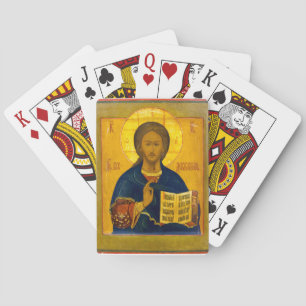 Baraja De Cartas Icono ruso de Jesucristo