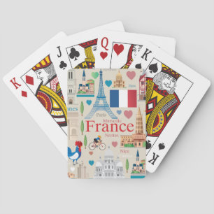 Baraja De Cartas Iconos lindos de Francia