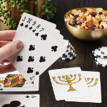 Baraja De Cartas Iglesia de Menorah<br><div class="desc">Una menorah de la iglesia en oro con muchas velas. Este diseño se ve realmente efectivo en estas tarjetas de reproducción</div>