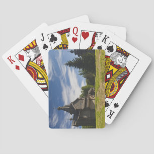 Baraja De Cartas Iglesia ortodoxa rusa de madera tradicional