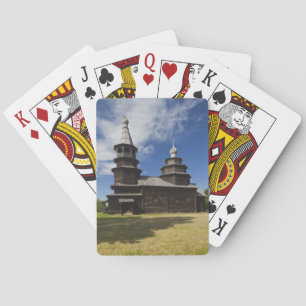 Baraja De Cartas Iglesia ortodoxa rusa de madera tradicional