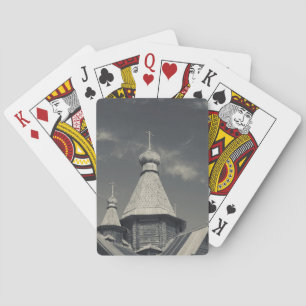 Baraja De Cartas iglesia ortodoxa rusa de madera tradicional