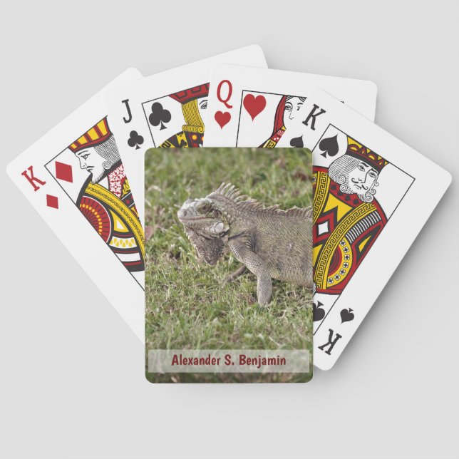 Baraja De Cartas Iguana Lizzard Mascota Animal Nature Personalice (Reverso)