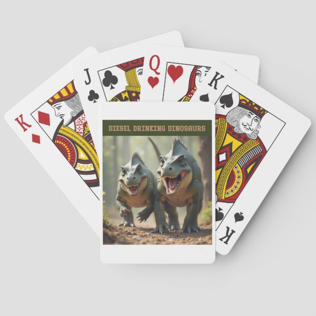 Baraja De Cartas Iguanodones bromeando (Reverso)
