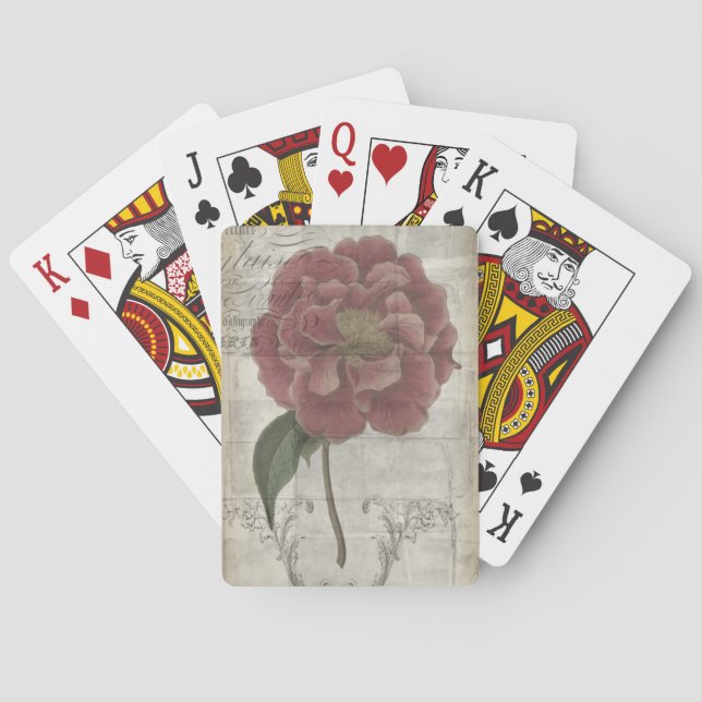 Baraja De Cartas III floral francés (Reverso)