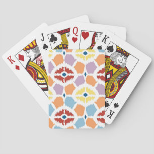 Baraja De Cartas Ikat colorido de los diamantes geométrico