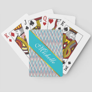 Baraja De Cartas iKat rosado y azul polvoriento