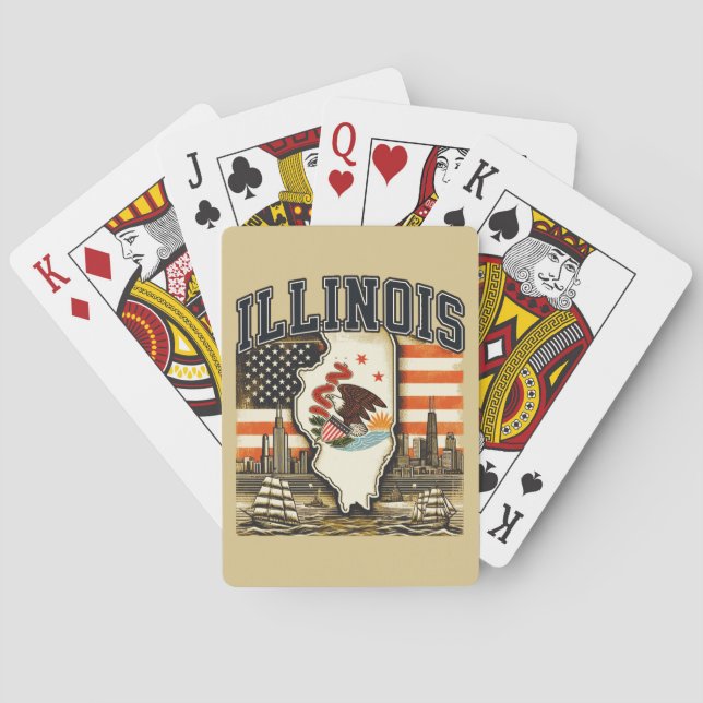 Baraja De Cartas Illinois (Reverso)