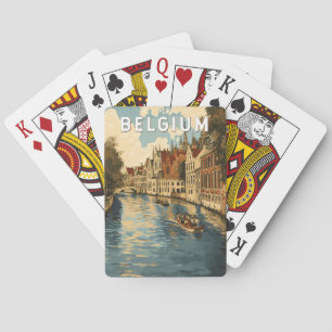 Baraja De Cartas Ilustracion Bélgica Viaje de arte