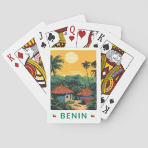 Baraja De Cartas Ilustracion Benín Sunset Viaje de arte