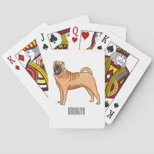 Baraja De Cartas Ilustracion chino de personalizado de perro Shar-P