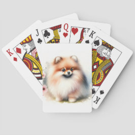 Baraja De Cartas Ilustracion cutáneo de pomerania