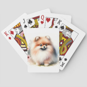 Baraja De Cartas Ilustracion cutáneo de pomerania