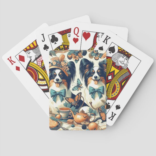 Baraja De Cartas Ilustracion Cute Papillon Dog (Reverso)